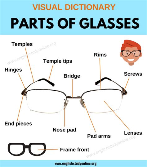 Parts of Glasses: List of Different Parts of A Glass with Their Useful Functions - English Study ...