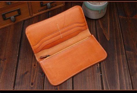 Handmade long wallet leather men brown vintage clutch wallet for men | EverHandmade Leather ...