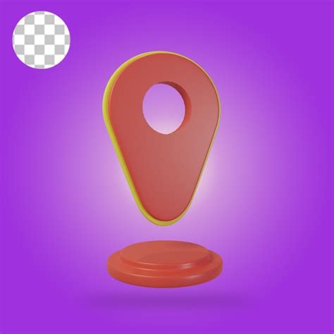 Premium PSD | Map marker and Map pin 3d icon