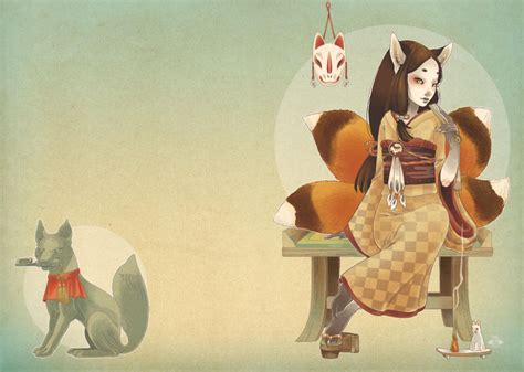 Kitsune mask by blackBanshee80 on DeviantArt Japanese Yokai, Kitsune ...