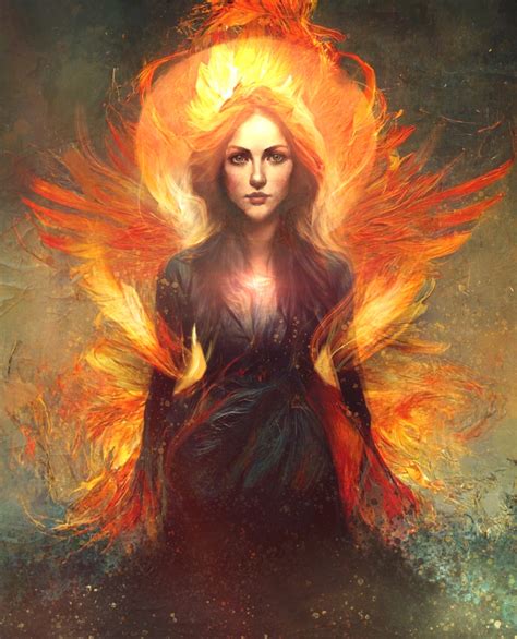 Phoenix Rising burning Woman 4X6 Matted Altar Art Print - Etsy