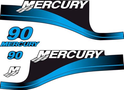 Mercury 90 Hp Two Stroke Outboard Engine Decals Sticker Set - Etsy