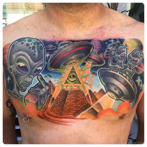 Alien Tattoo On Chest | Tattoo Designs, Tattoo Pictures