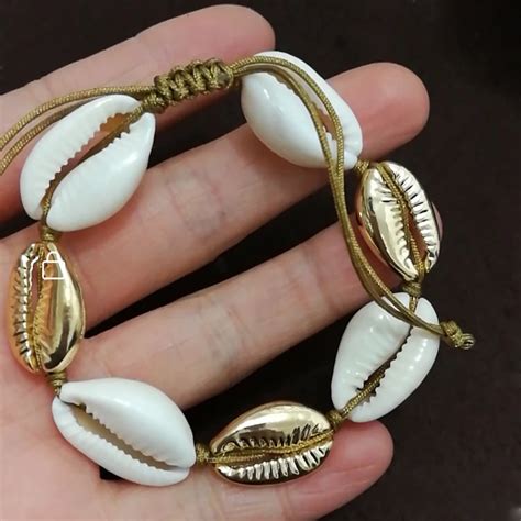 Aliexpress.com : Buy KBJW New Arrival Nature and Alloy Shell Bracelet Beige Color Cord All ...