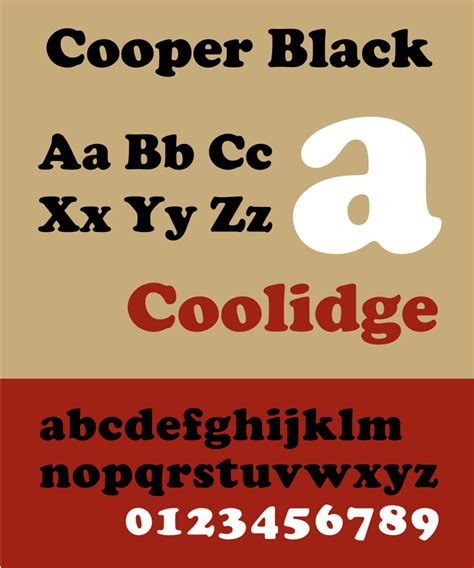 Cooper Black - Font-Wiki - Typografie.info