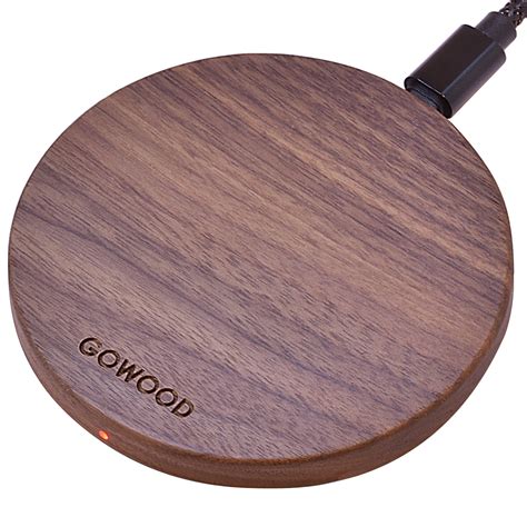 15W Fast Charge Walnut Wood Wireless Charger | GOWOOD