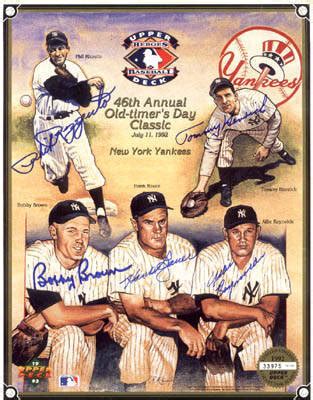 Yankees Legends Sheet Autographed 8x10