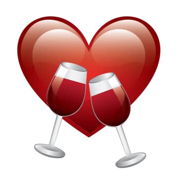Colorful Vector Illustration Of Two Wine Glasses Clinking Together Vector, Vineyard, Red, Enjoy ...