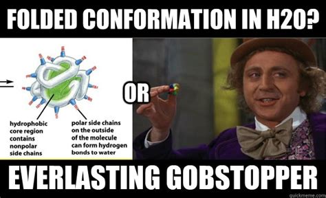 Folded Conformation in H2O? Everlasting Gobstopper Or - YOU DECIDE - quickmeme