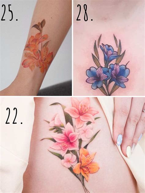 41 Brightly Bold Alstroemeria Tattoo Ideas - Tattoo Glee