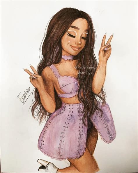 ariana grande drawing cartoon - Sirena Babin