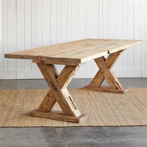 KILBOURN TRESTLE DINING TABLE: View 2 | Diy dining room table, Trestle table plans, Diy dining room