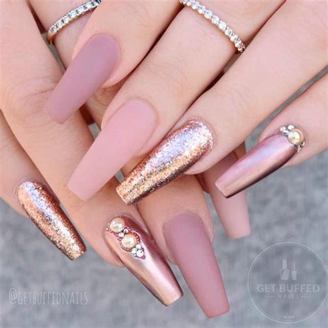 Best Rose Gold Nails Designs in 2024 | Rose gold nails, Gold nails ...