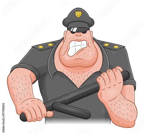 "Cartoon angry cop" Stock image and royalty-free vector files on Fotolia.com - Pic 177901656