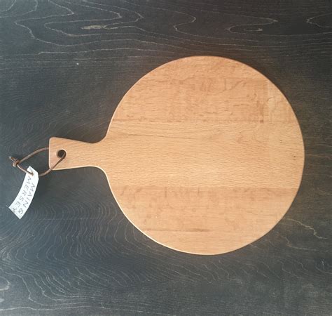 Large Round Oak Hand Crafted Cutting Board with Handle ...