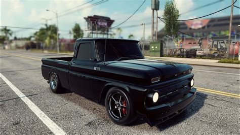 NFS Heat | 3.8l V6 Swapped Chevy C10 Drag Build - Fastest Truck In Heat! - YouTube