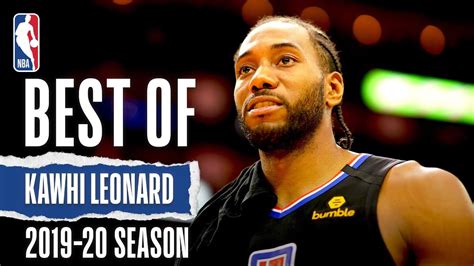 Best Of Kawhi Leonard | 2019-20 NBA Season - YouTube