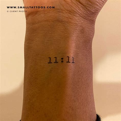 11:11 Angel Number Temporary Tattoo (Set of 3) – Small Tattoos