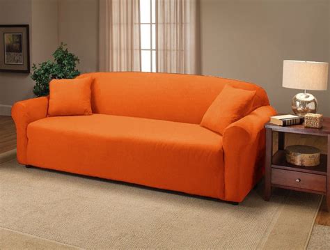 ORANGE JERSEY SOFA STRETCH SLIPCOVER, COUCH COVER, CHAIR LOVESEAT SOFA RECLINER | Sillones ...