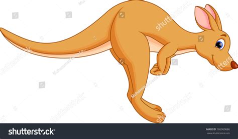 Illustration Of Funny Kangaroo Running - 186060686 : Shutterstock