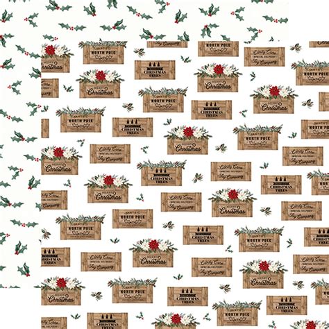 Farmhouse Christmas Collection Crates 12 x 12 Double-Sided Scrapbook Paper by Carta Bella ...