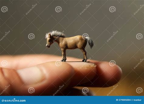 Horse Tiny Smallest Animal in the World Standing on Human Hand ...