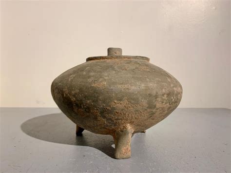 Chinese Gray Potter Tripod Pouring Vessel, He, Warring States Period, China For Sale at 1stDibs