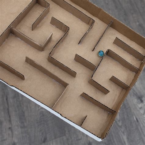 Upcycled marble maze using cardboard
