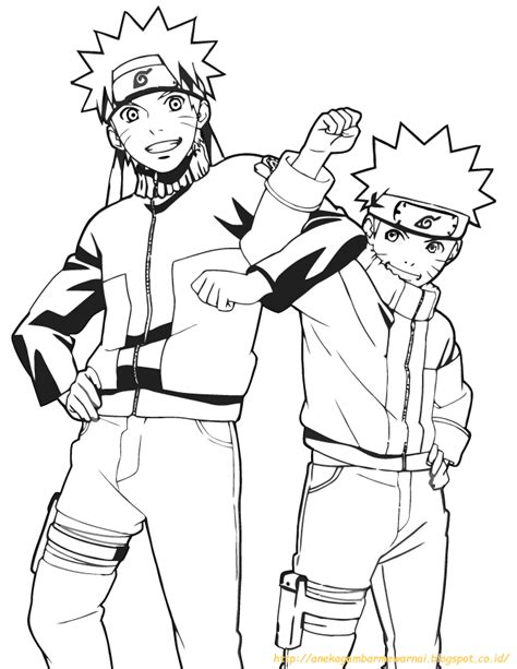 10 Gambar Mewarnai Naruto Untuk Anak PAUD dan TK