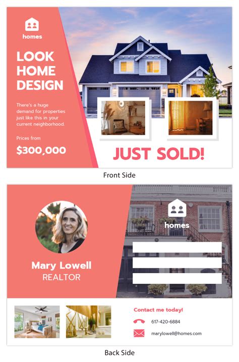 Real Estate Postcard Design Templates - Sfiveband.com