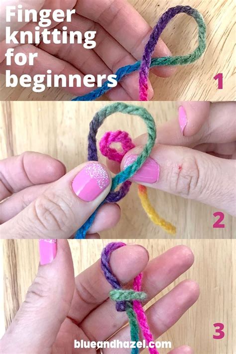 How to finger knit a garland – Artofit