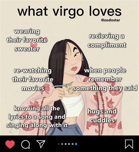 What Virgo loves | Virgo quotes, Virgo love, Virgo horoscope