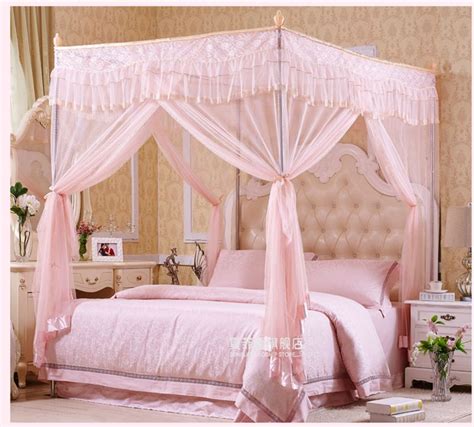 Bed Nets bed curtain set Luxury metal steel frame 4 corner canopy Mosquito net