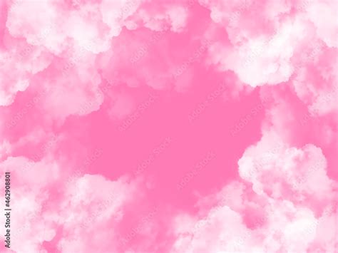 Sky with beautiful clouds. Cloud background. Pink cloud texture background. White Clouds on pink ...