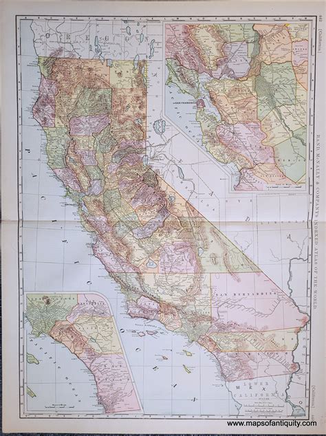 1898 Genuine Antique Map California – Maps of Antiquity