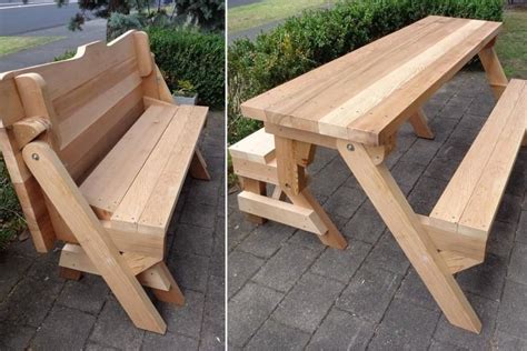 One Piece Folding Bench and Picnic Table Plans Downloadable PDF File - Etsy | Picnic table ...