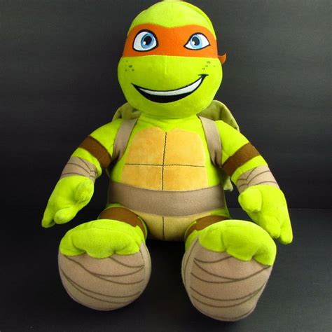 Build A Bear Teenage Mutant Ninja Turtle Michelangelo 19" Plush TMNT Flip Face # ...
