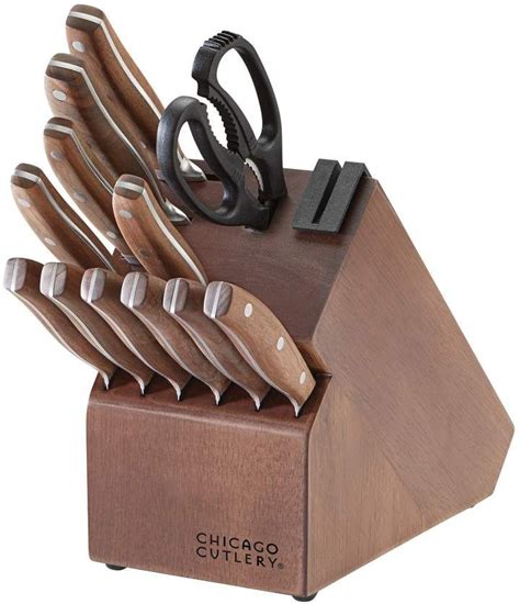 Chicago Cutlery Signature Edge Walnut 13-pc. Knife Block Set | Knife ...