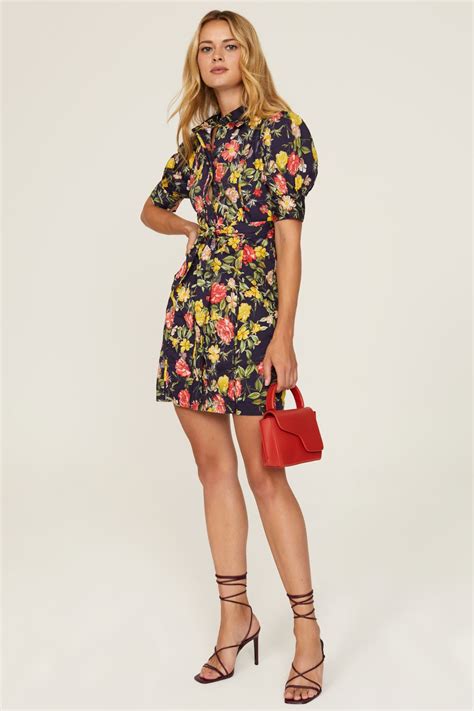 Multi Floral Printed Puff Sleeve Dress by Marissa Webb Collective for $30 - $40 | Rent the Runway