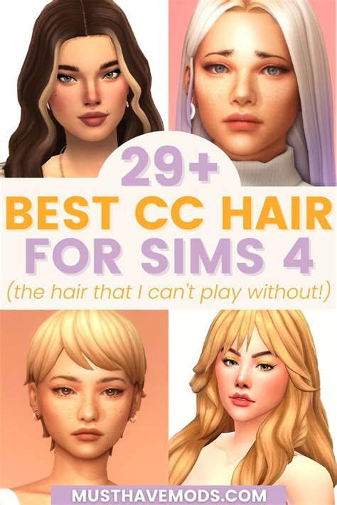 29+ Absolute Best Sims 4 CC Hair I Can't Play Without (Maxis Match & Free to Download) - Sims 4 ...