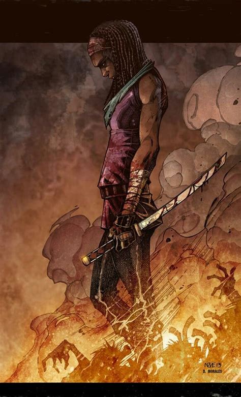 Michonne | Walking dead comics, Walking dead art, The walking dead tv