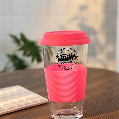 Glass Coffee Cups with Silicone Handle – Set of 2 – For Hot or Cold ...