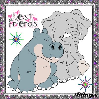 Elephant and Hippo Picture #137389500 | Blingee.com