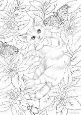 Cat Flowers – Favoreads Coloring Club sketch template