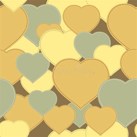 Yellow hearts background stock vector. Illustration of ornament - 28363849
