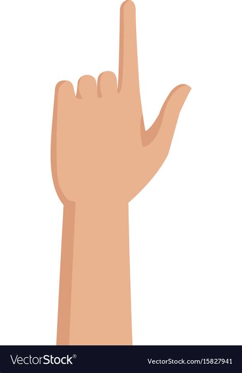 Hand pointing finger up index gesture icon Vector Image