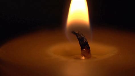 Candle Light Close Up Burning In The Dark Stock Video Footage - Storyblocks