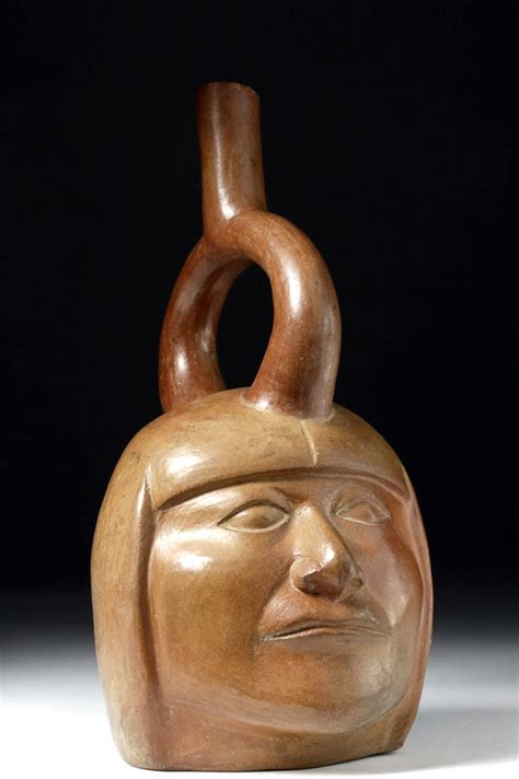 Wonderful Moche III Pottery Portrait Vessel