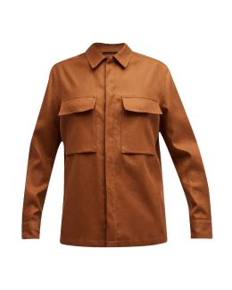 ZEGNA Men's Linen-Blend Chore Jacket | Neiman Marcus