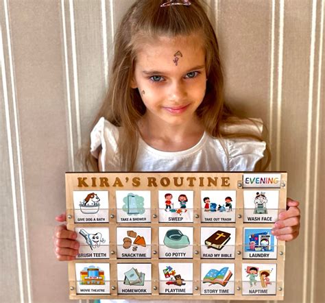 Wooden Chore Chart for Kids and 100 Daily Routine Cards - Etsy